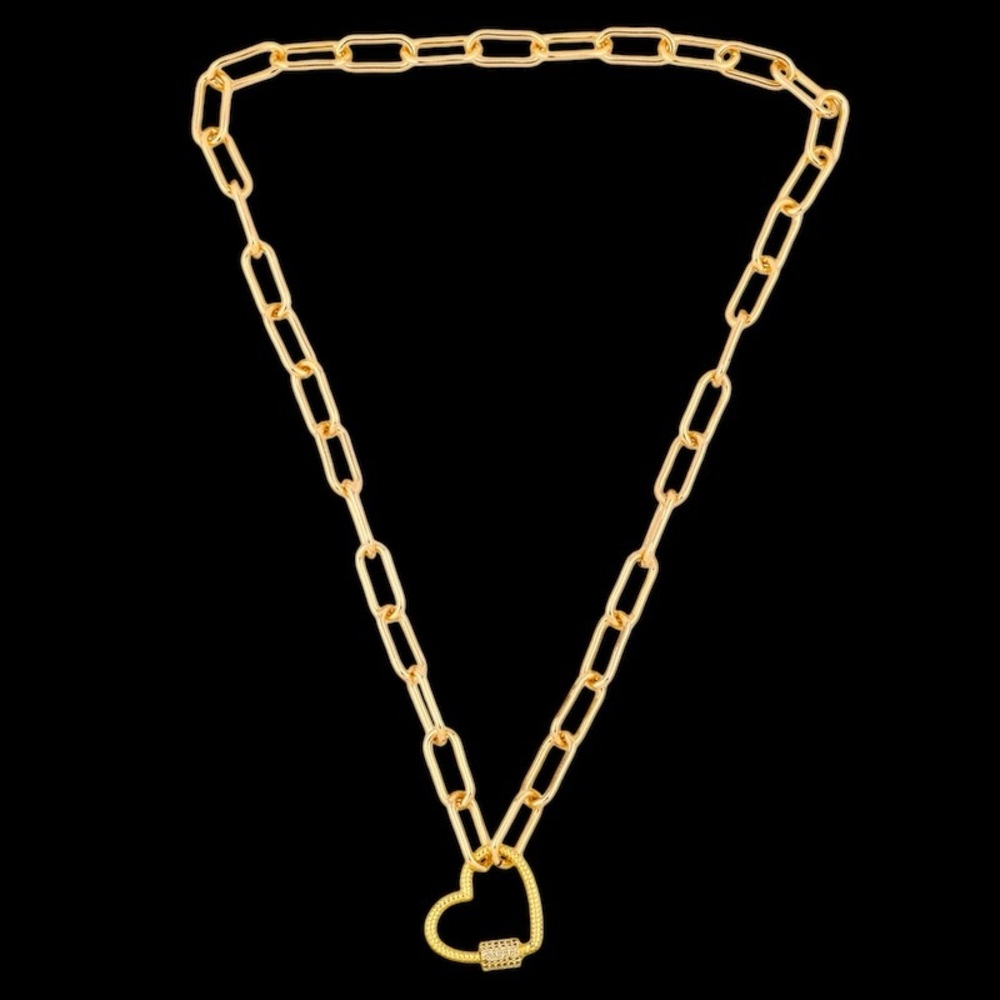 Gold Heart Pendant Necklace